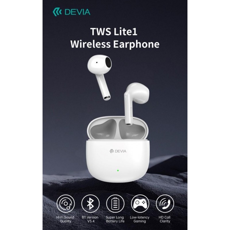 Auricolari TWS EM404 Lite1 Bluetooth 5.4 Bianchi