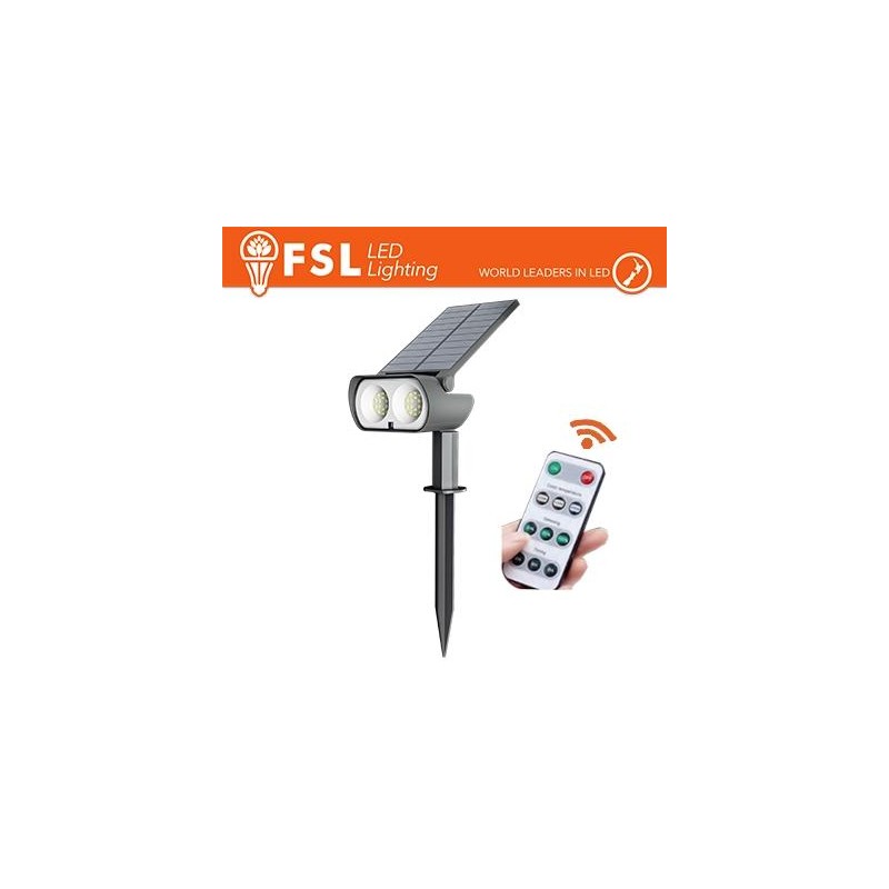 Picchetto da esterno LED solare cct 3white 15W (1.5led) con telecomando