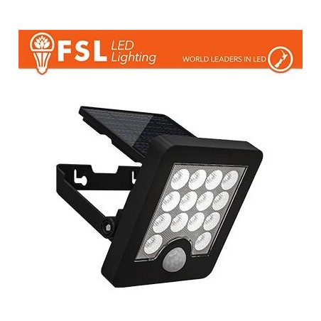 Faro da esterno solare con sensore di movimento 40W (4 led) - Nero 