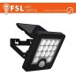 Faro da esterno solare con sensore di movimento 40W (4 led) - Nero 