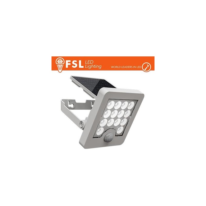 Faro da esterno solare con sensore di movimento 40W (4 led) - Bianco