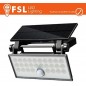 Faro da esterno solare con sensore di movimento 60W (6 led) - Nero