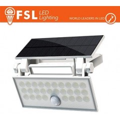 Faro da esterno solare con sensore di movimento 60W (6 led) - Bianco