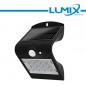 Lampada da parete LED solare senza fili con Sensori 220lm NERO