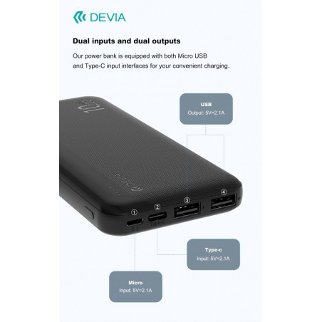 Power Bank Kintone 10,000 mAh 37 Watt Nero