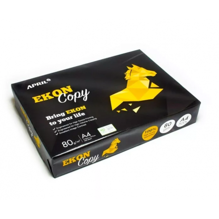EKON Carta Premium per ufficio, Formato A4, 80gr, 1 risma da 500 Fogli