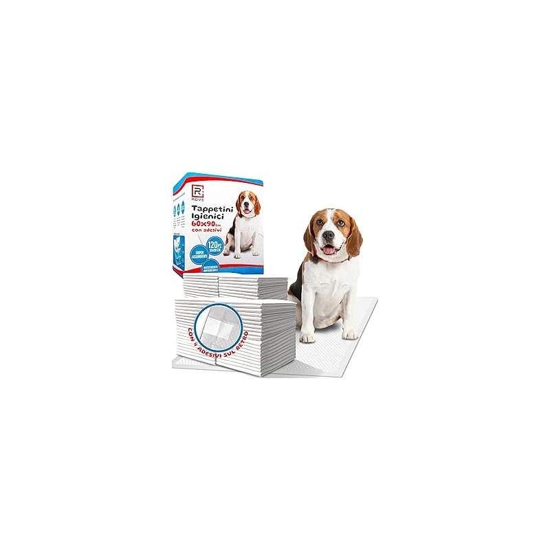 40pz 60x90cm Tappetini Igienici Animali con Adesivi