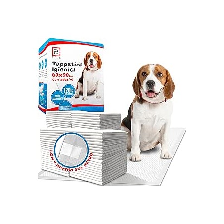 40pz 60x90cm Tappetini Igienici Animali con Adesivi