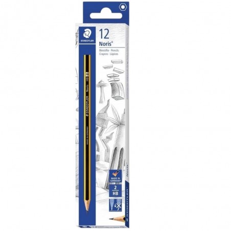 MATITA STAEDTLER TIPO 2 HB NORIS CAPPUCCIO ROSSO - PUNTA IN GRAFITE | 1 MATITA O CONFEZIONE COMPLETA