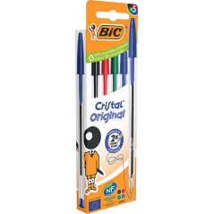 BOX DA 5 CRISTAL® ORIGINAL BLU, NERA, ROSSA E VERDE