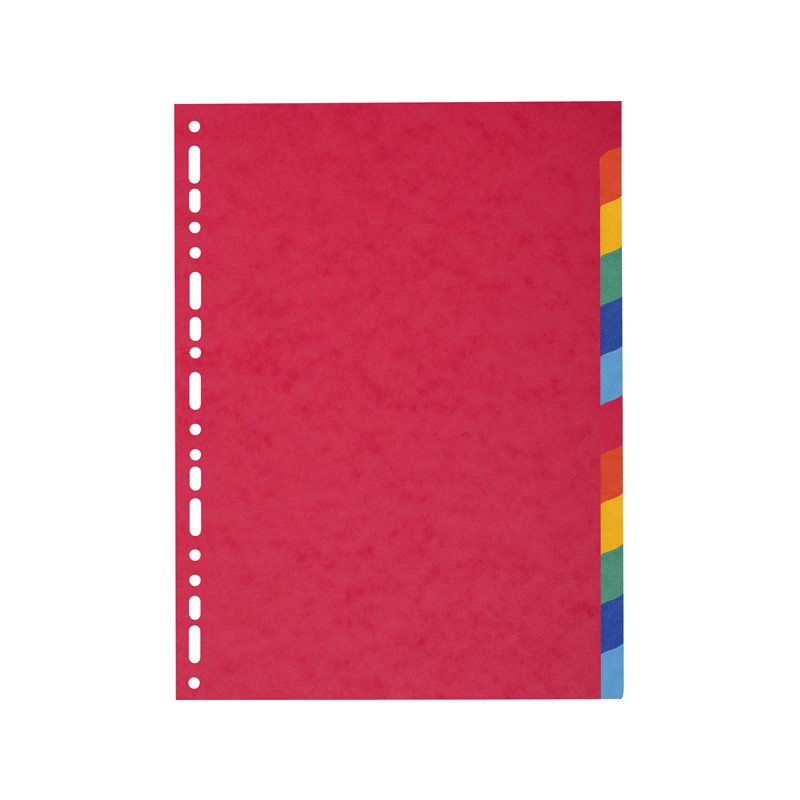 Separatore Forever - 12 tacche - cartoncino riciclato 220 gr - A4 - multicolore - Exacompta