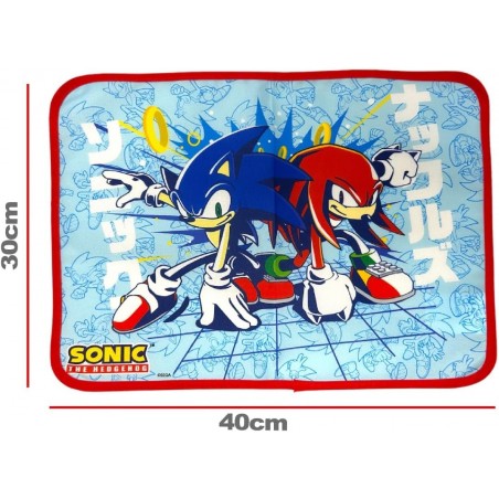Tovaglietta in tessuto impermeabile Sonic e Knuckles da tavolo, lavabile e resistente al calore, non assorbe, 40 x 30 cm