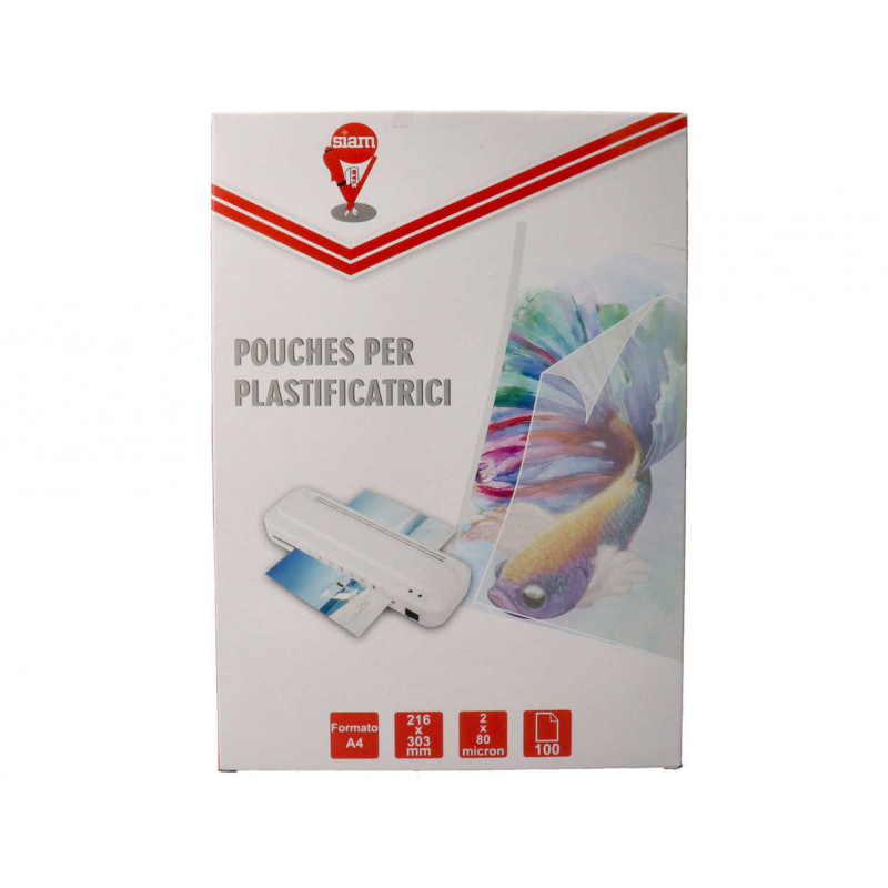 Pouch 216x303mm 80mc 100 pezzi