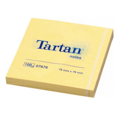 Post-it Tartan 76×76 mm – Blocchetti Memo Adesivi Gialli, Confezione da 12 Blocchi