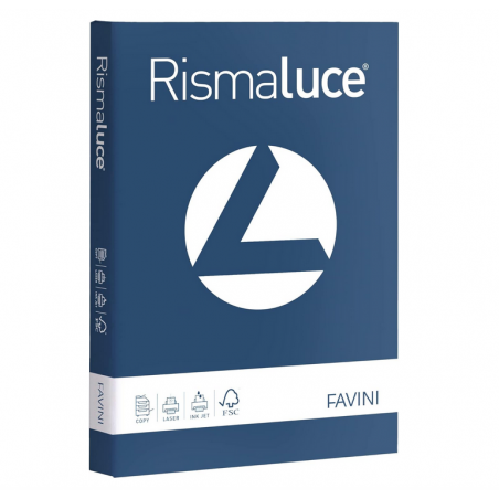 Carta colorata Favini Rismaluce A4 200 g/m² – Blu di Prussia – Risma da 125 fogli
