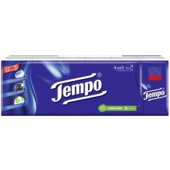 Confezione 10 pacchetti Tempo fazzoletti pelli sensibili da 9 fazzoletti