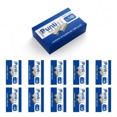 10 Confezioni da 1000 Punti Metallici Graffette 6/4 per Cucitrici