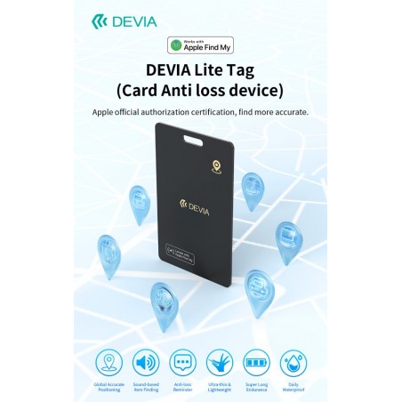 Dispositivo anti smarrimento DEVIA G2304 carica wireless Lite Tag Card Per Apple