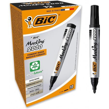 BIC Intensity Marking 2300 Pennarelli Indelebili Neri ECOlutions