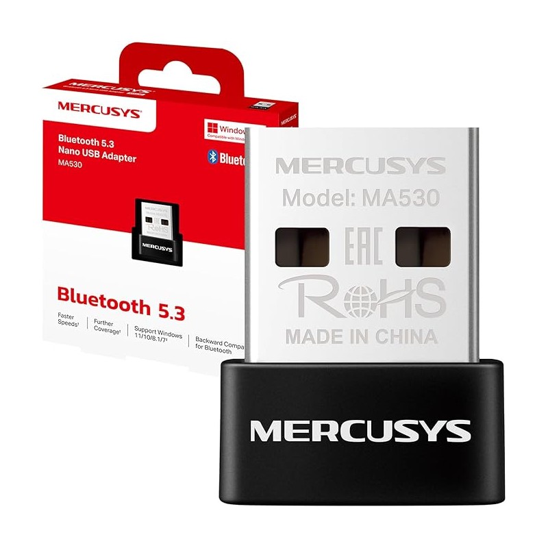Mercusys MA530 Adattatore USB Bluetooth 5.3 per PC – Ultra Compatto Windows