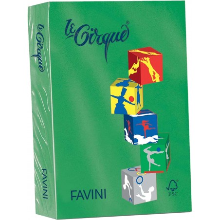 Favini Le Cirque Carta A4 160 gr Verde Forte 250 Fogli – Cartoncino Stampante