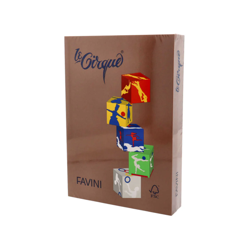 Favini Le Cirque Carta A4 160 gr Marrone Tartufo 250 Fogli – Cartoncino Stampante
