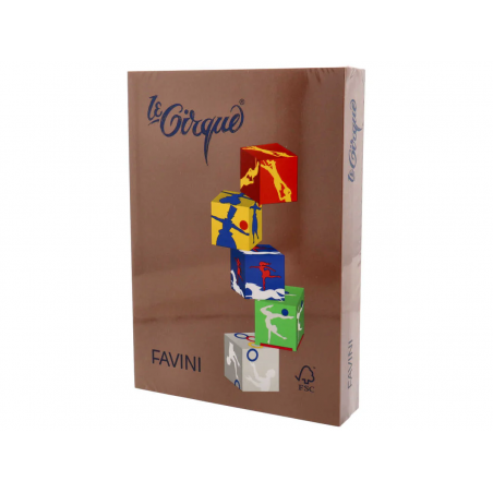 Favini Le Cirque Carta A4 160 gr Marrone Tartufo 250 Fogli – Cartoncino Stampante