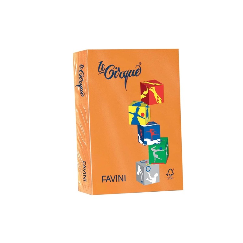 Favini Le Cirque Carta A4 80 gr Arancione Tropico 500 Fogli – Carta Colorata
