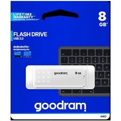 GoodRAM Pendrive 8GB UME2 white USB 2.0 - retail blister - UME2-0080W0R11