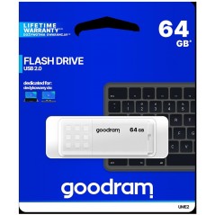 GoodRAM Pendrive 64GB UME2 white USB 2.0 - retail blister - UME2-0640W0R11