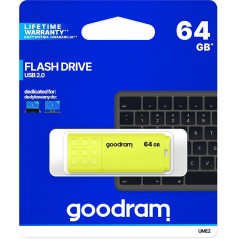 GoodRAM Pendrive 64GB UME2 yellow USB 2.0 - retail blister - UME2-0640Y0R11