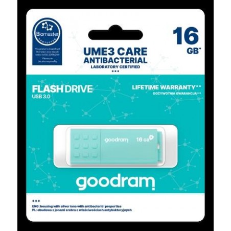 GoodRAM Pendrive 16GB UME3 CARE - ANTIBATTERICA - USB 3.0 - UME3-0160CRR11