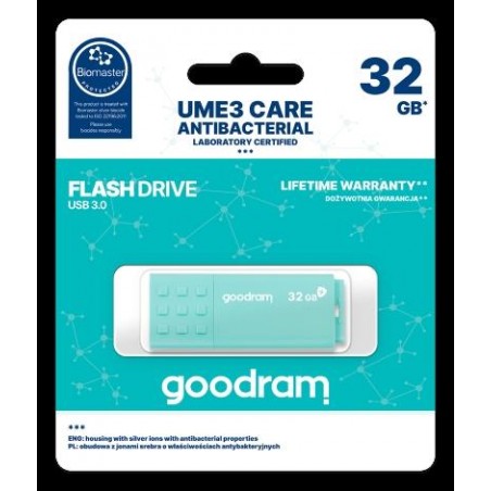 GoodRAM Pendrive 32GB UME3 CARE - ANTIBATTERICA - USB 3.0 - UME3-0320CRR11