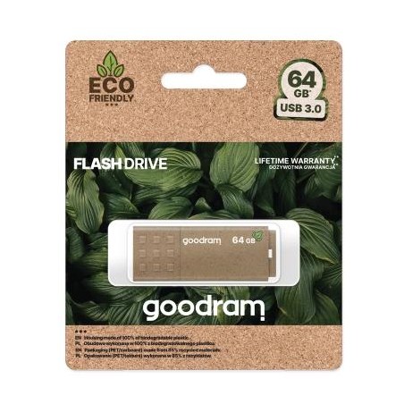 GoodRAM Pendrive 64GB UME3 GREEN USB 3.0 - retail blister - UME3-0640EFR11