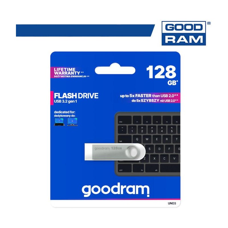 GoodRAM Pendrive 128GB UNO3 USB 3.2 - retail blister - UNO3-1280S0R11