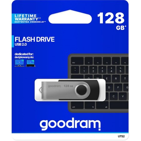 GoodRAM Chiavetta/Pendrive USB Twister 128GB nera USB 2.0 - UTS2-1280K0R11