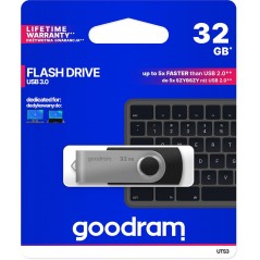 GoodRAM Pendrive 32GB UTS3 BLACK USB 3.0 - retail blister - UTS3-0320K0R11