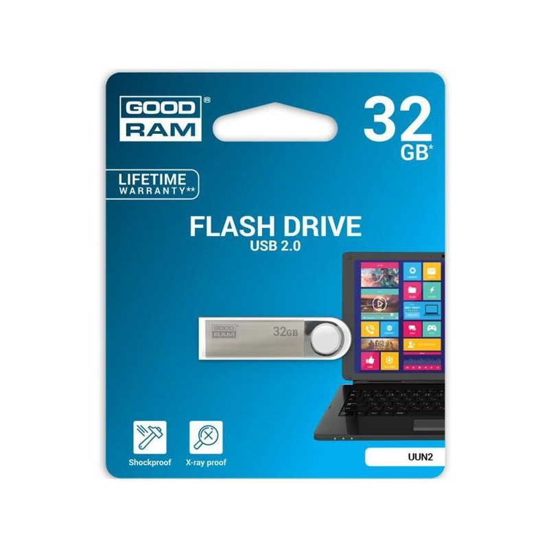 GoodRAM Pendrive 32GB UNN2 metal USB 2.0 - retail blister - UUN2-0320S0R11