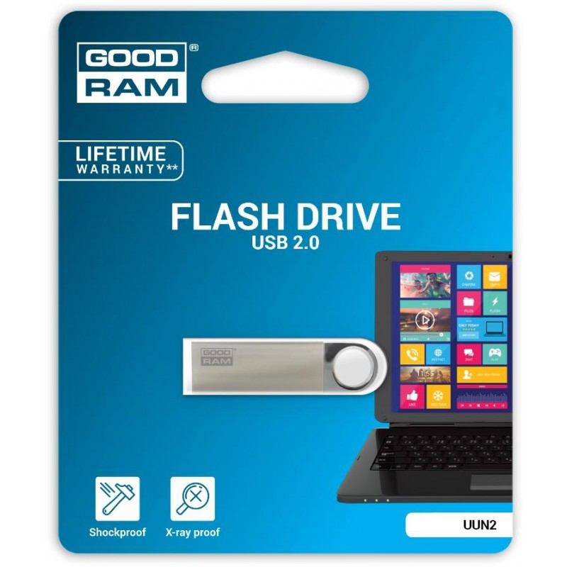 GoodRAM Pendrive 64GB UNN2 metal USB 2.0 - retail blister - UUN2-0640S0R11
